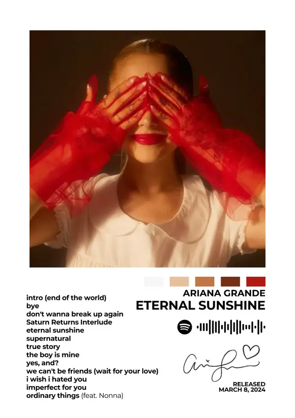 Ariana Grande — Eternal Sunshine Red Gloves Portrait