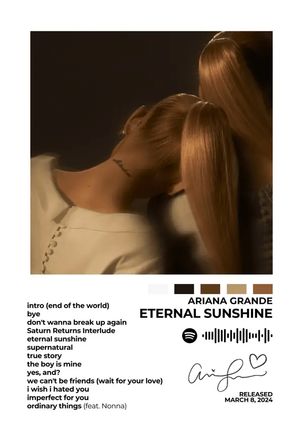 Ariana Grande — Eternal Sunshine Album Cover Brown Palette