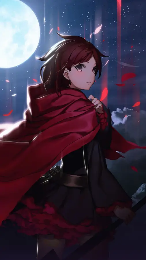 Ruby Rose Night Under Full Moon
